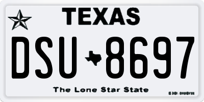 TX license plate DSU8697