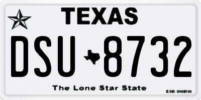 TX license plate DSU8732
