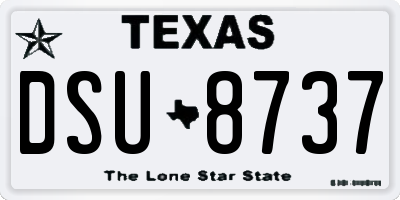 TX license plate DSU8737