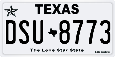 TX license plate DSU8773