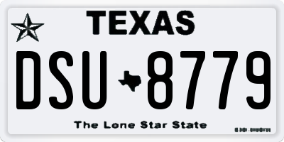 TX license plate DSU8779