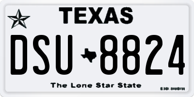TX license plate DSU8824