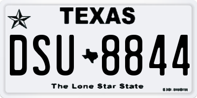 TX license plate DSU8844