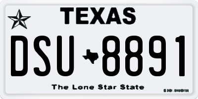 TX license plate DSU8891