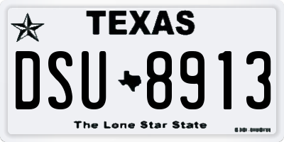 TX license plate DSU8913