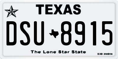 TX license plate DSU8915