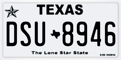 TX license plate DSU8946