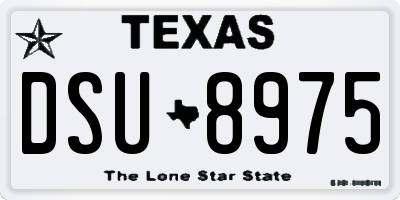 TX license plate DSU8975