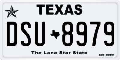 TX license plate DSU8979