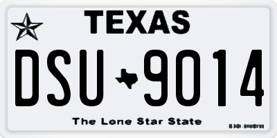 TX license plate DSU9014