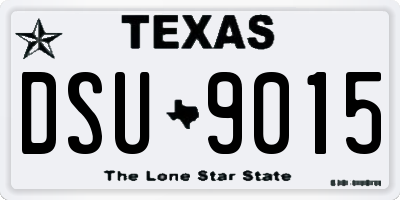 TX license plate DSU9015