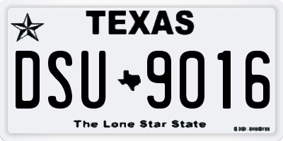TX license plate DSU9016