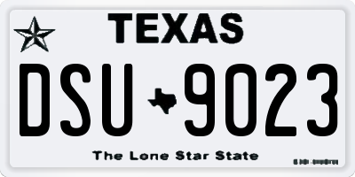 TX license plate DSU9023