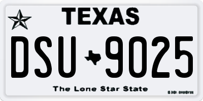 TX license plate DSU9025