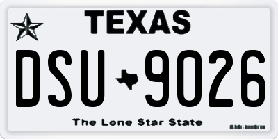 TX license plate DSU9026