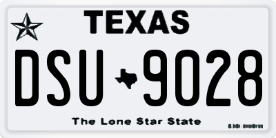 TX license plate DSU9028