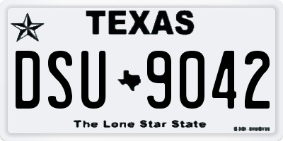 TX license plate DSU9042