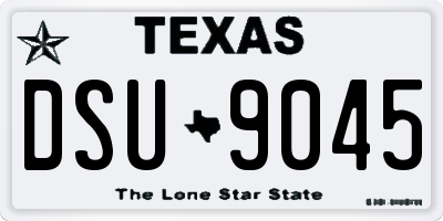 TX license plate DSU9045