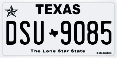 TX license plate DSU9085