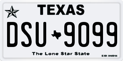 TX license plate DSU9099