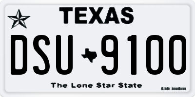 TX license plate DSU9100