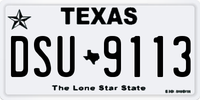 TX license plate DSU9113
