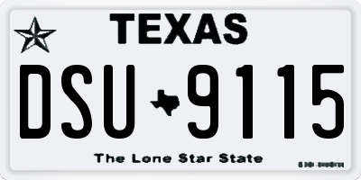 TX license plate DSU9115