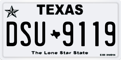 TX license plate DSU9119