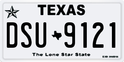TX license plate DSU9121