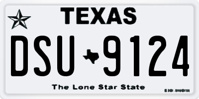 TX license plate DSU9124
