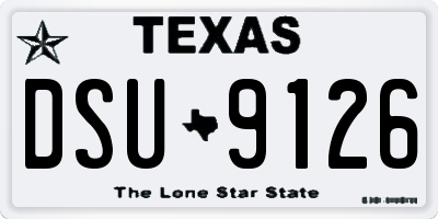 TX license plate DSU9126
