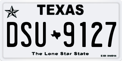 TX license plate DSU9127