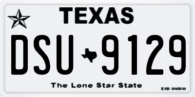 TX license plate DSU9129