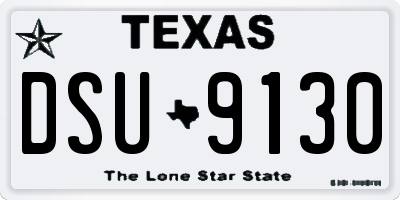 TX license plate DSU9130