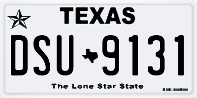 TX license plate DSU9131