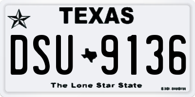 TX license plate DSU9136