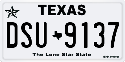 TX license plate DSU9137