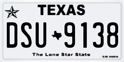 TX license plate DSU9138