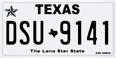 TX license plate DSU9141