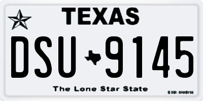 TX license plate DSU9145