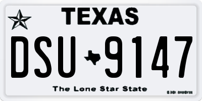 TX license plate DSU9147