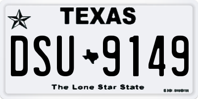 TX license plate DSU9149