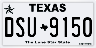 TX license plate DSU9150