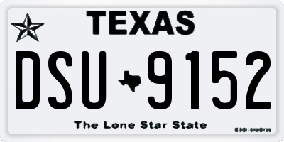 TX license plate DSU9152