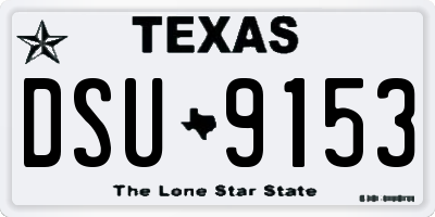 TX license plate DSU9153