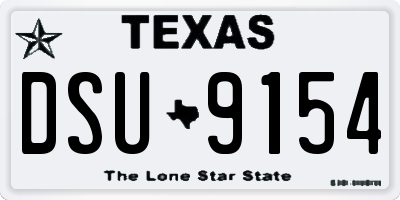 TX license plate DSU9154