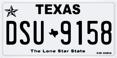 TX license plate DSU9158