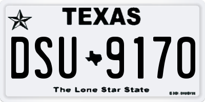 TX license plate DSU9170