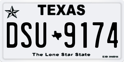 TX license plate DSU9174