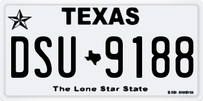 TX license plate DSU9188